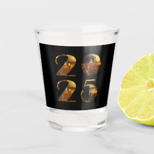 2025 New Year Party-Ball-NYC Gold- Shot Glass