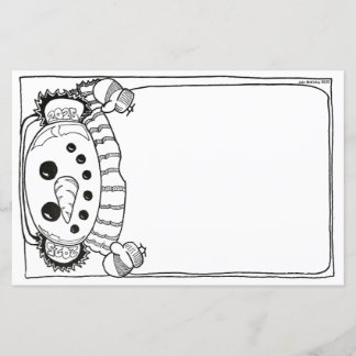2025 New Years Resolutions Snowman Paper sheet