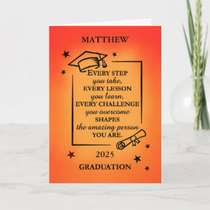 2025 Personalise Graduate Inspirational Vibrant Card