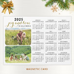 2025 Photo Calendar Magnet Family Name White Black<br><div class="desc">Create your own 2025 magnetic photo calendar with two personal pictures on a white background. It's a unique keepsake for family, friends, workmates, colleagues for Christmas, New Year, Thanksgiving Day or any occasion. Upload your images via the template - to find the template, please click on the "Personalise" button (or...</div>