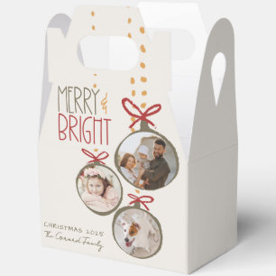 2025 Photo Family Christmas Card Thank You Favours Favour Box