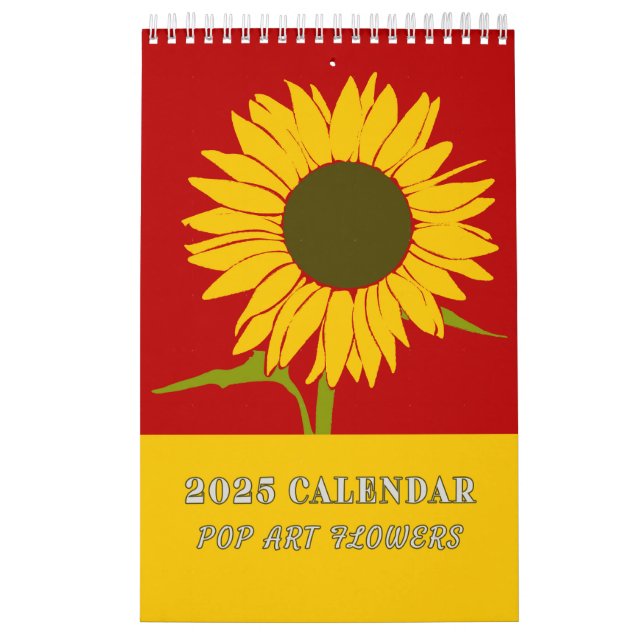 2025 Pop Art Flowers Calendar, Bold & Colourful Calendar (Cover)