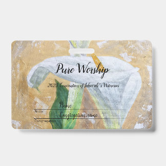 2025 Pure Worship acrylics customize text ID Badge