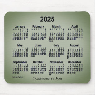 2025 Recoleta Gray Calendar by Janz Mouse Pad