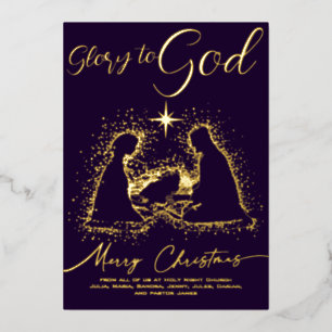 2025 Religious Nativity Manger Glory To God Script