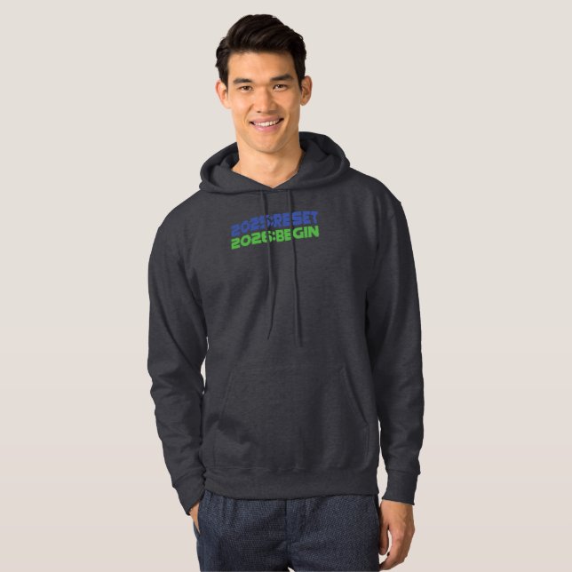 2025:RESET/2026:BEGIN Men's Hoodie (Front Full)