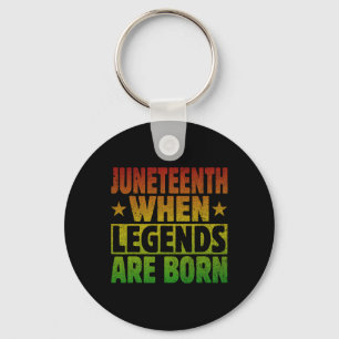 2025 Retro June 19th Birthday - 1865 Juneteenth Bi Key Ring