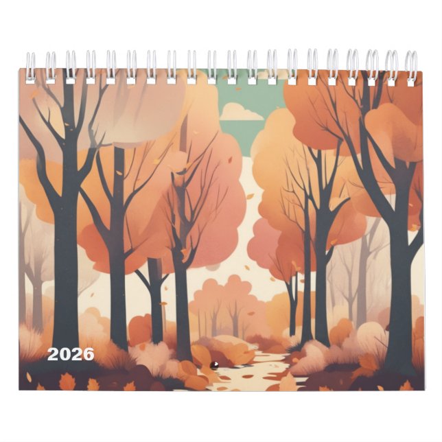 2025 Retro seasonal art calendar | Vibrant Pastel (Cover)