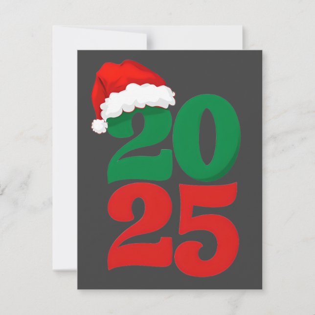 2025 Santa Hat – Festive Christmas Countdown Holiday Card (Front)