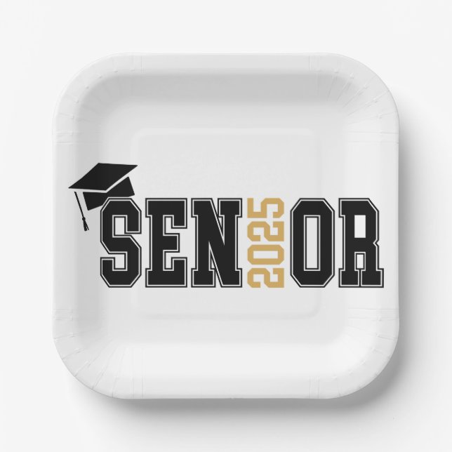 2025 Senior Graduate  Paper Plate (Front)