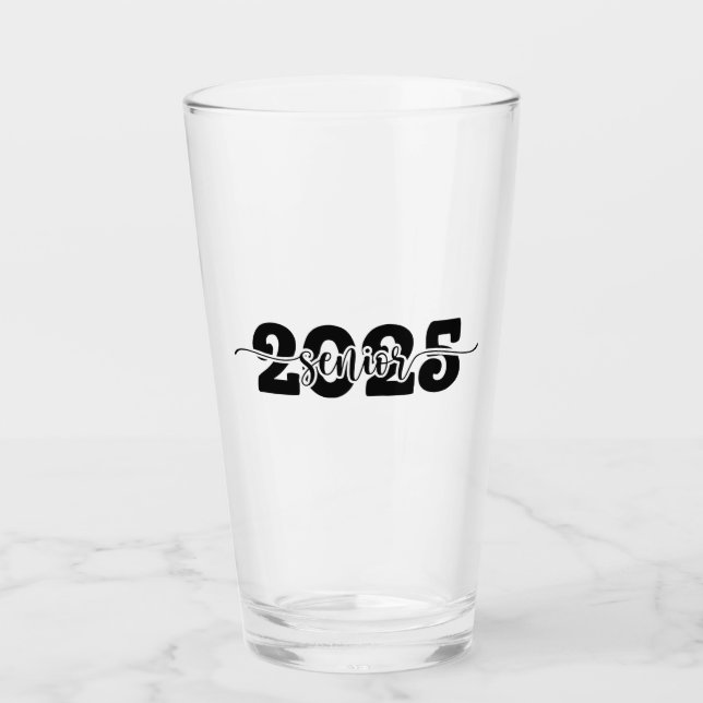  2025 Senior Graduation Class of 2025 School  Glass (Front)