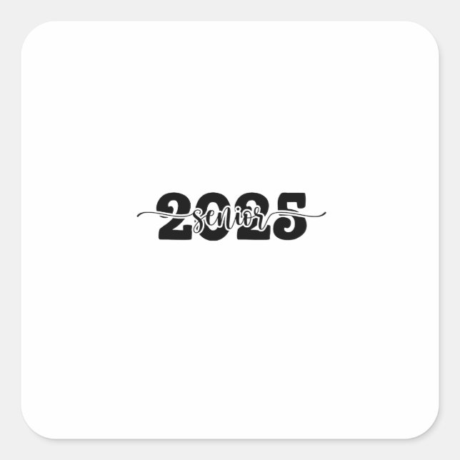  2025 Senior Graduation Class of 2025 School  Square Sticker (Front)