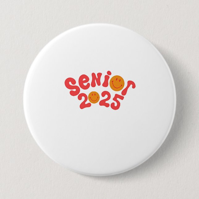 2025 Senior Graduation Summer Vacation Graduate 7.5 Cm Round Badge (Front)