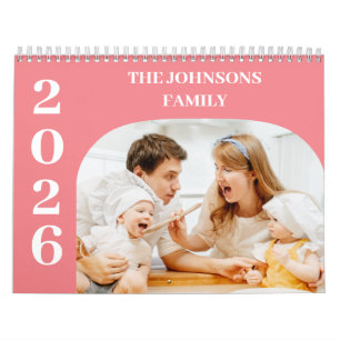 2025 Simple Modern Custom 14 Photos Family Calendar