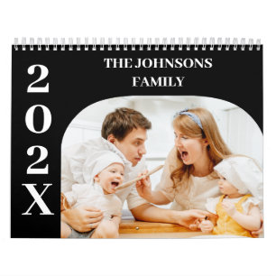 2025 Simple Modern Custom 14 Photos Family  Calendar