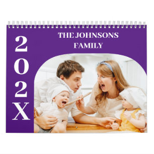 2025 Simple Modern Custom 14 Photos Family  Calendar