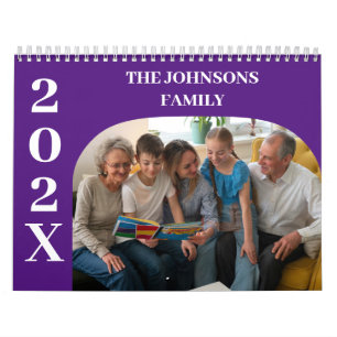 2025 Simple Modern Custom Photos Family  Calendar