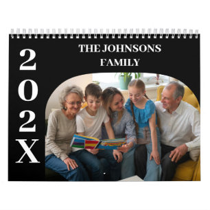 2025 Simple Modern Custom Photos Family  Calendar