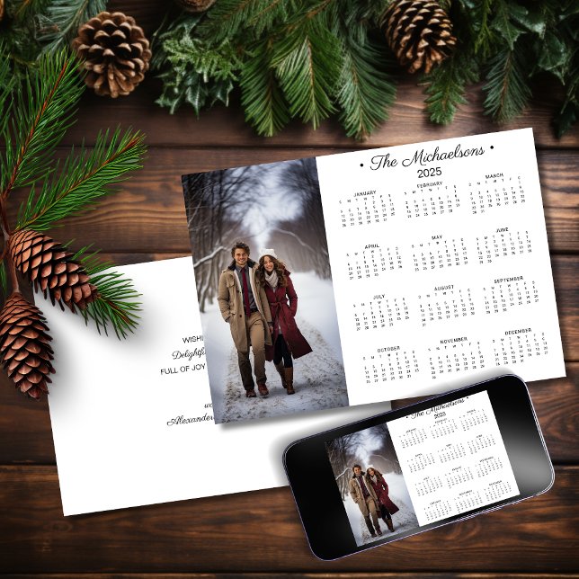 2025 Simple Photo Calendar   Holiday Card (Creator Uploaded)
