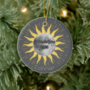 2025 Solar Eclipse Celebration Party Ceramic Tree Decoration
