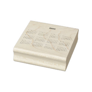 2025 Square Monthly Calendar Rubber Stamp