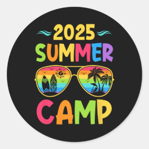 2025 Summer Camp 2025 Summer Vacation Matching Fam Classic Round Sticker