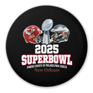 2025 Super Bowl Showdown Ceramic Knob