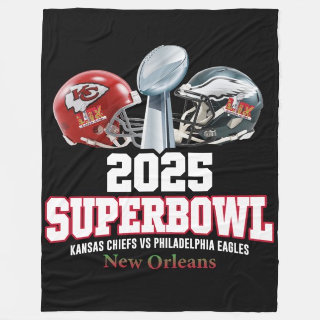 2025 Super Bowl Showdown  Fleece Blanket (Front)