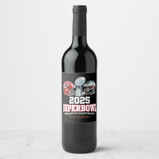 2025 Super Bowl Showdown  Wine Label