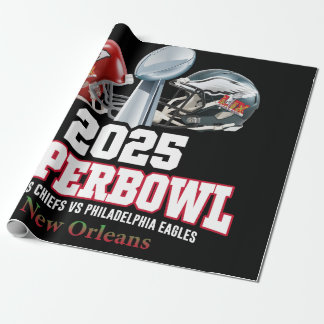 2025 Super Bowl Showdown  Wrapping Paper