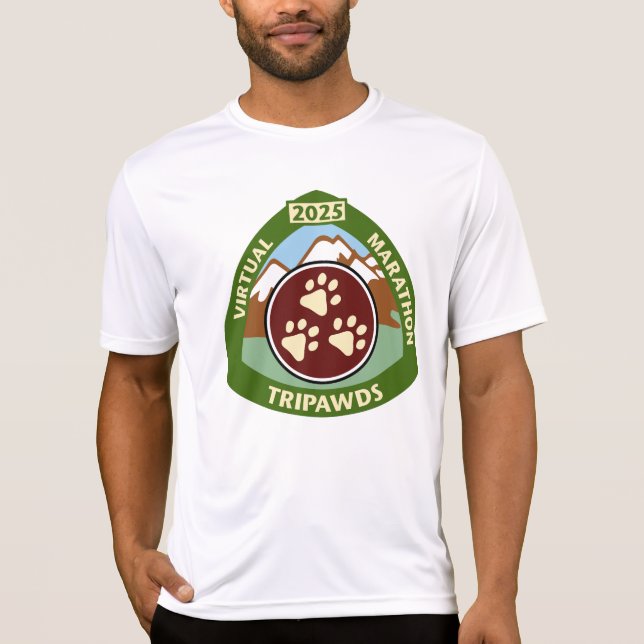 2025 Tripawds Marathon Participant Performance T-Shirt (Front)