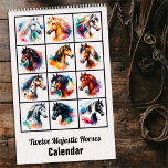 2025 Twelve Majestic Horses Calendar<br><div class="desc">Capture the beauty and grace of horses all year round with our 2025 Horses Watercolor Calendar. Each month features a new watercolor painting of a unique horse, from the powerful Clydesdale to the unique Appaloosa, bringing the spirit of these magnificent animals into your home or office. The vibrant colours and...</div>