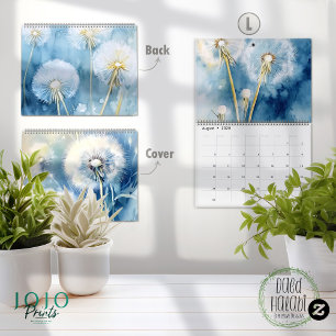 2025 Vintage Dandelion Background Calendar