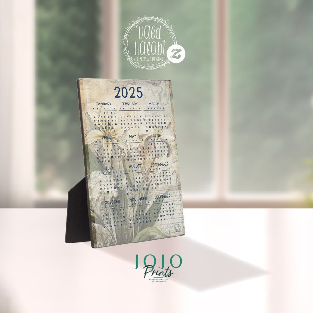 2025 Vintage Floral Junk Journal Plaque (2025 Vintage Floral Junk Journal Plaque)