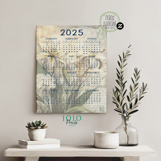 2025 Vintage Floral Junk Journal Poster