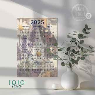 2025 Vintage Floral Junk Journal Poster