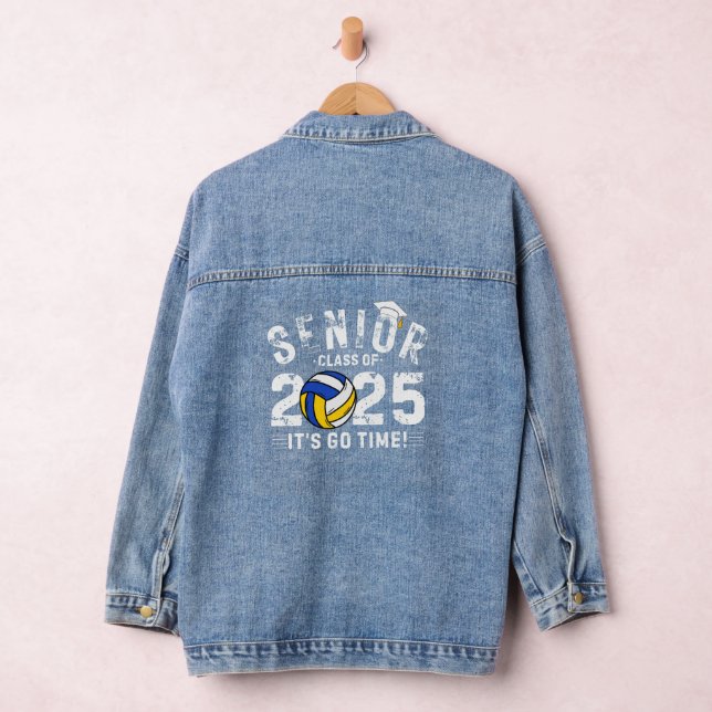2025 Volleyball Player- Class of 2025 -Graduation Denim Jacket (Hangar)