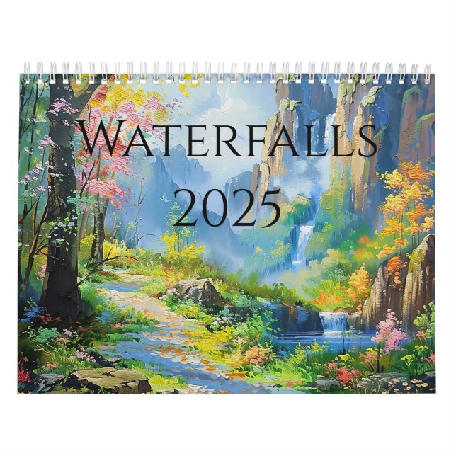 2025 Waterfall Paintings Calendar (Cover)