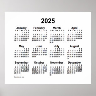 2025 White Calendar by Janz Print