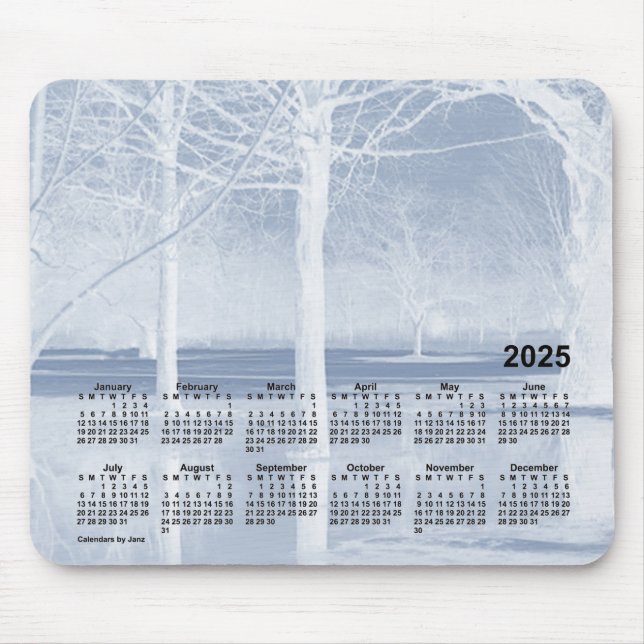 2025 Winter Landscape Calendar by Janz Mouse Pad (Front)