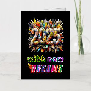 2025 With New Dreams Foil Holiday Card