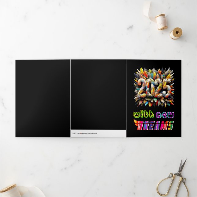 2025 With New Dreams Tri-Fold Holiday Card (Outside)