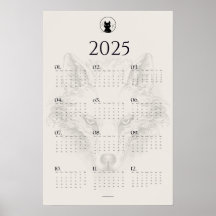 2025 Wolf Sketch Calendar Poster | "Dies Irae"
