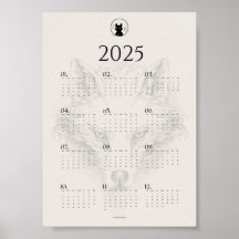 2025 Wolf Sketch Calendar Poster | "Dies Irae"