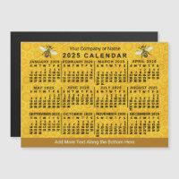2025 Year Calendar Bee Honeycomb Apiary Custom