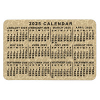 2025 Year Monthly Calendar Light Coffee Beans