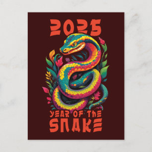 2025 Year Of The Snake Postcard