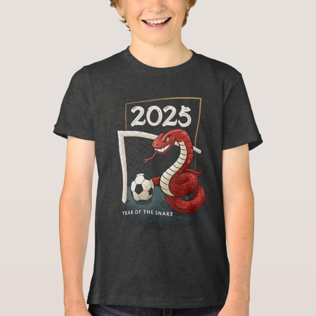 2025 Year of the Snake Soccer Fans Gift Tri-Blend Shirt (Front)