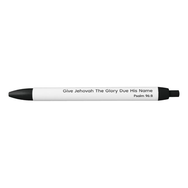 2025 Year Text | JW Black Ink Pen (Front)