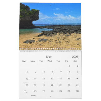 2026 12-Month Rocks of Okinawan Oceans Calendar